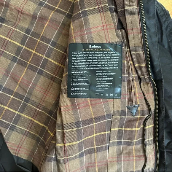 Barbour Dark Brown Waxed Coat - Picture 8 of 8